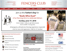 Tablet Screenshot of fencersclub.org